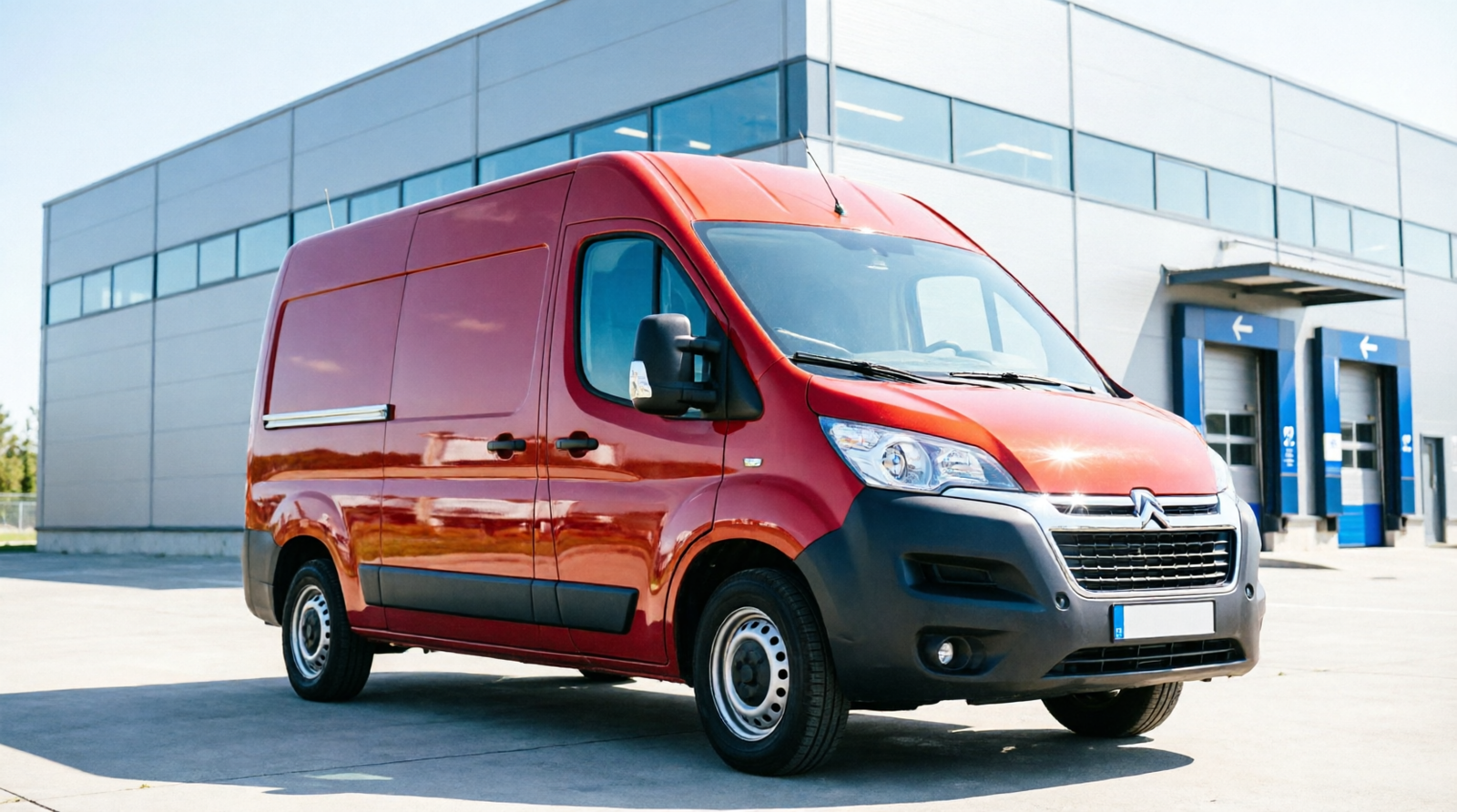 Camioneta de transporte moderna
